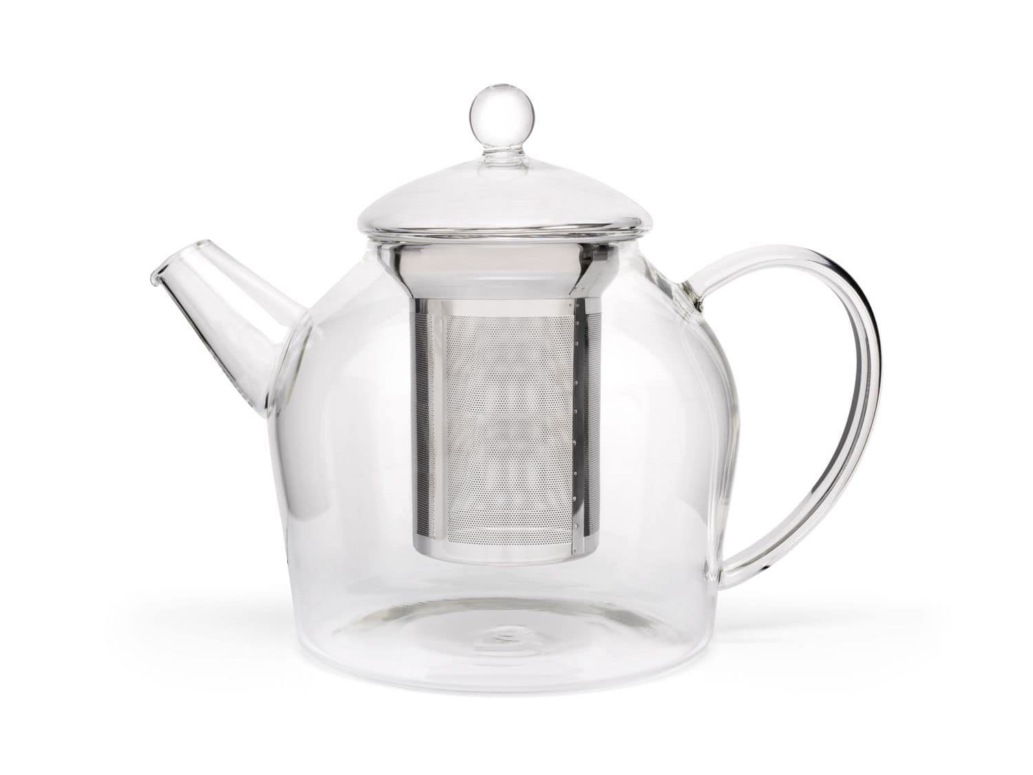 Kristallen theepot met ingebouwde theefilter, elegant en transparant, perfect voor theeliefhebbers en horecagelegenheden.