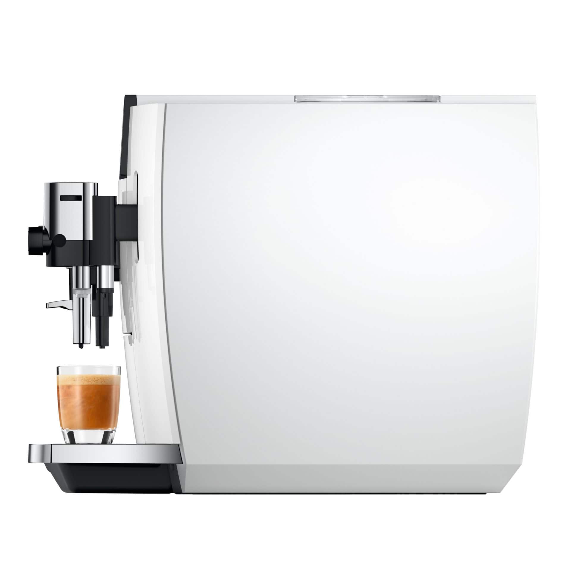 Modernes Kaffeeautomat met fris uitziende melkopschuimer, perfect voor thuis of kantoor, ideaal voor het zetten van een heerlijk espresso of cappuccino.