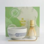 Matcha Giftset Hayase White complete set matchakom bamboe klopper schepje klopperhouder De Heeren van 17