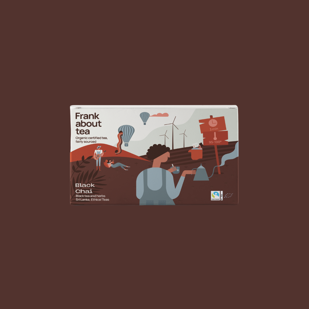 Black Chai theezakjes van Frank About Tea, verpakking met 20 zakjes, De Heeren van 17