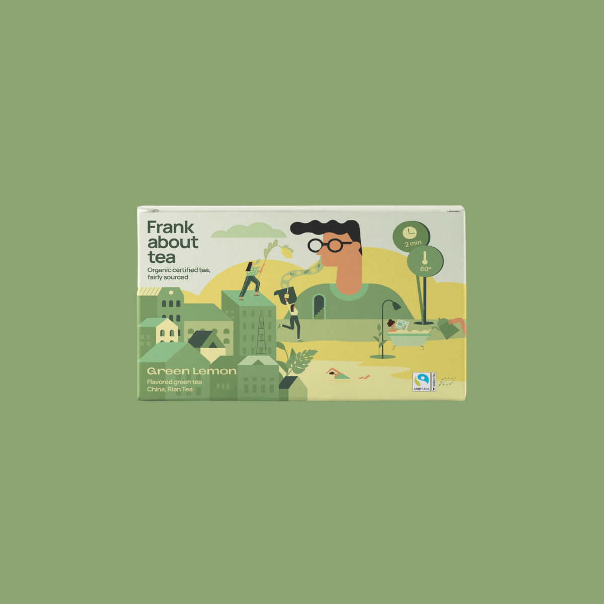 Green Lemon theezakjes van Frank About Tea, verpakking met 20 zakjes, De Heeren van 17