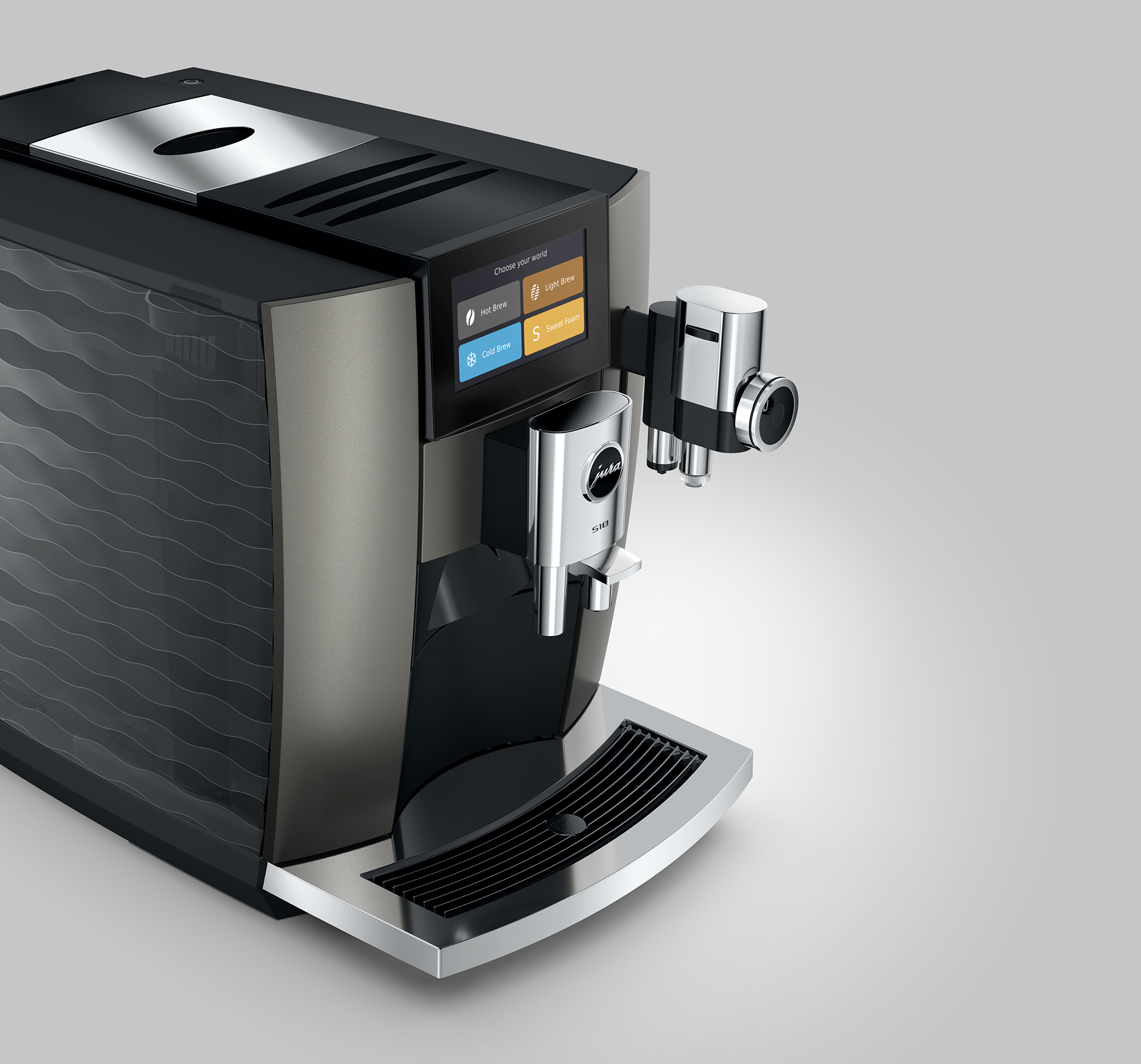 S10 Dark Inox vier smaakwerelden, warm en koud