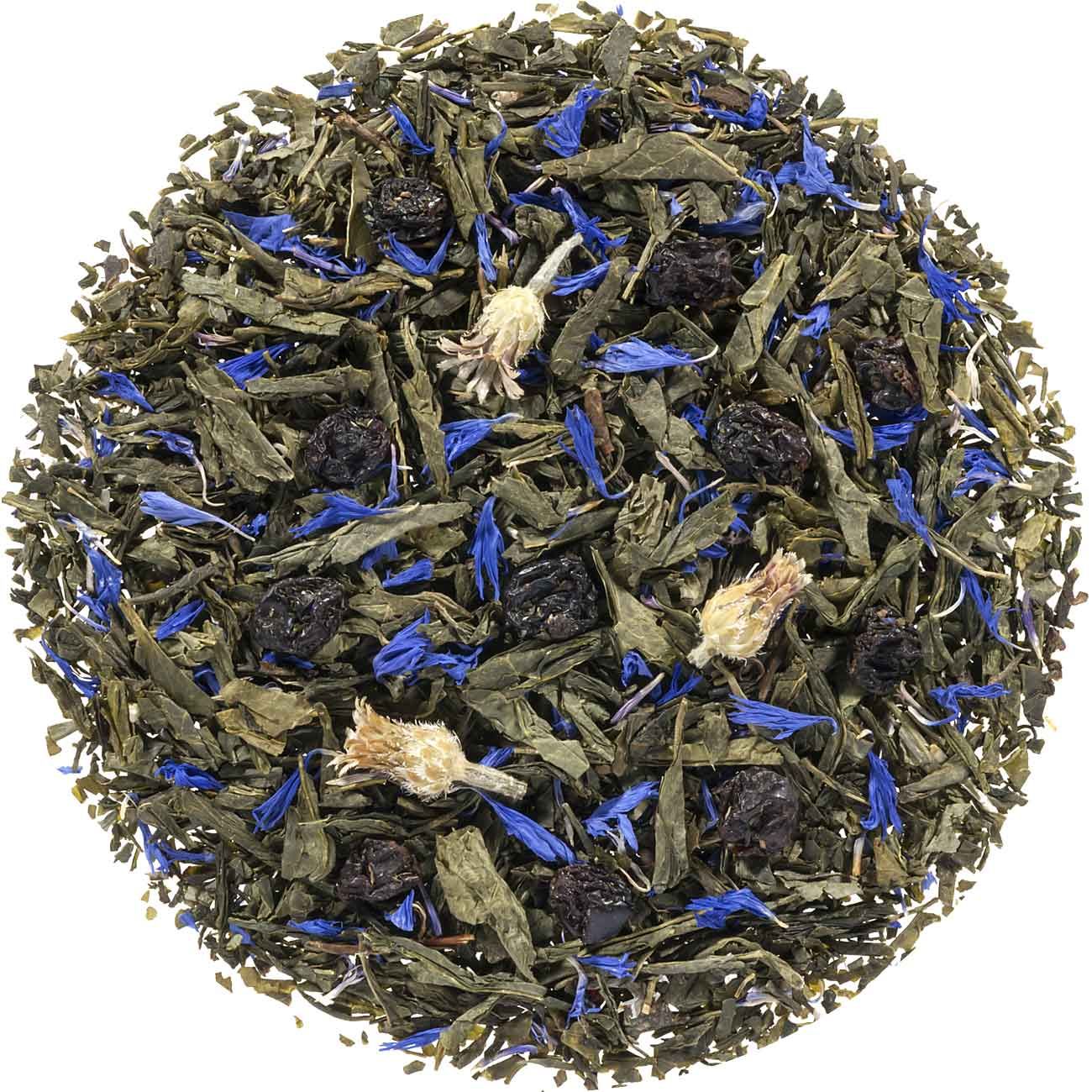 Blauwe Bes, delicate groene thee met blauwe bes en bloesem, De Heeren van 17
