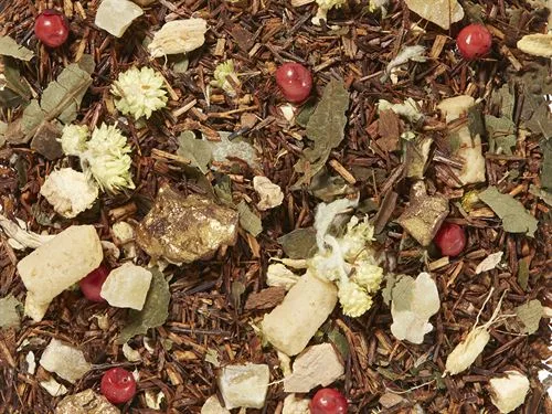 Gemberkoek Glinster, feestelijke rooibos met gember kaneel en marsepein, De Heeren van 17