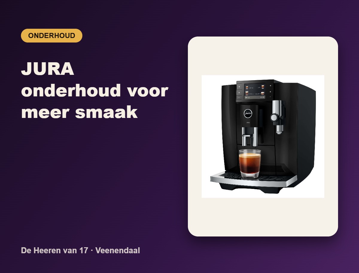 JURA onderhoud voor meer smaak