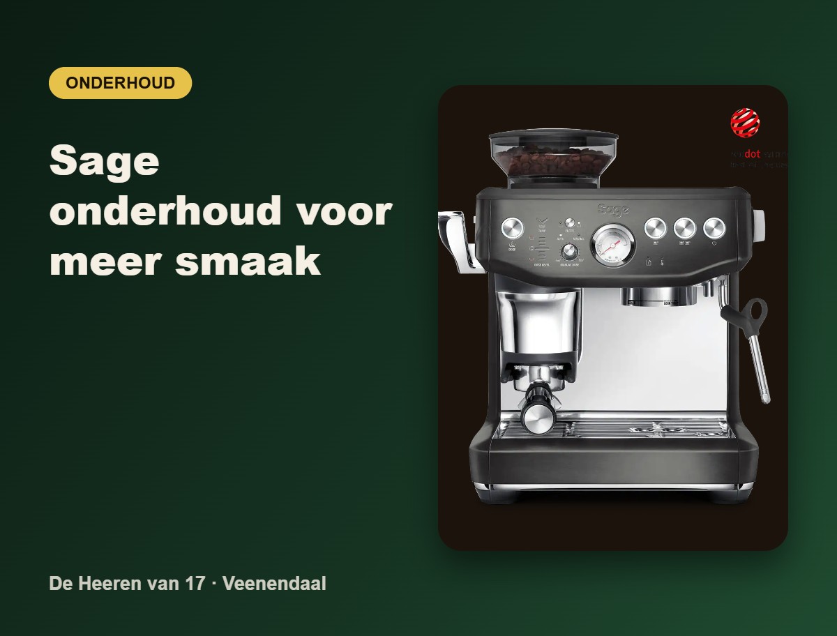 Sage onderhoud voor meer smaak